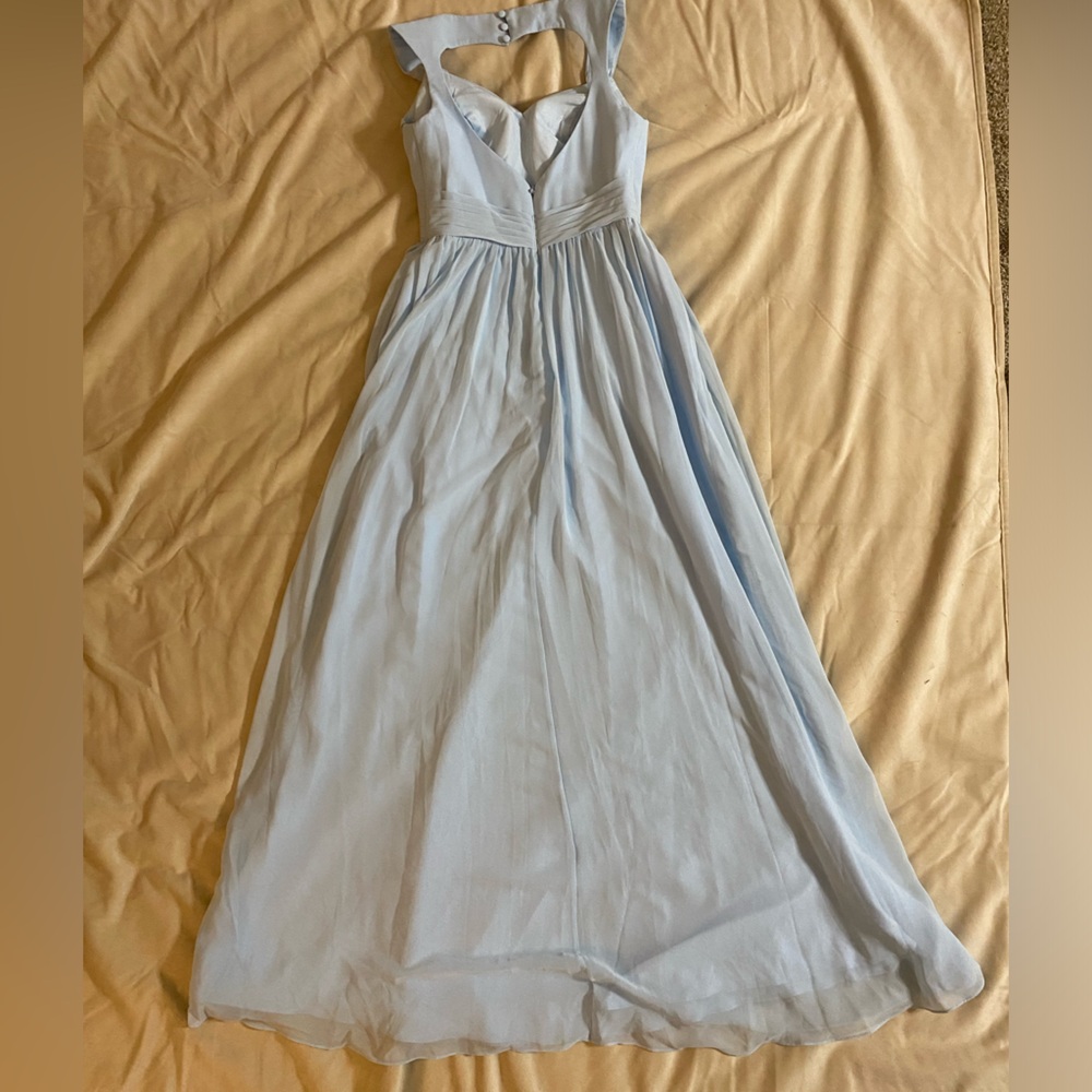 Azazie baby blue dress size 4 never tailored